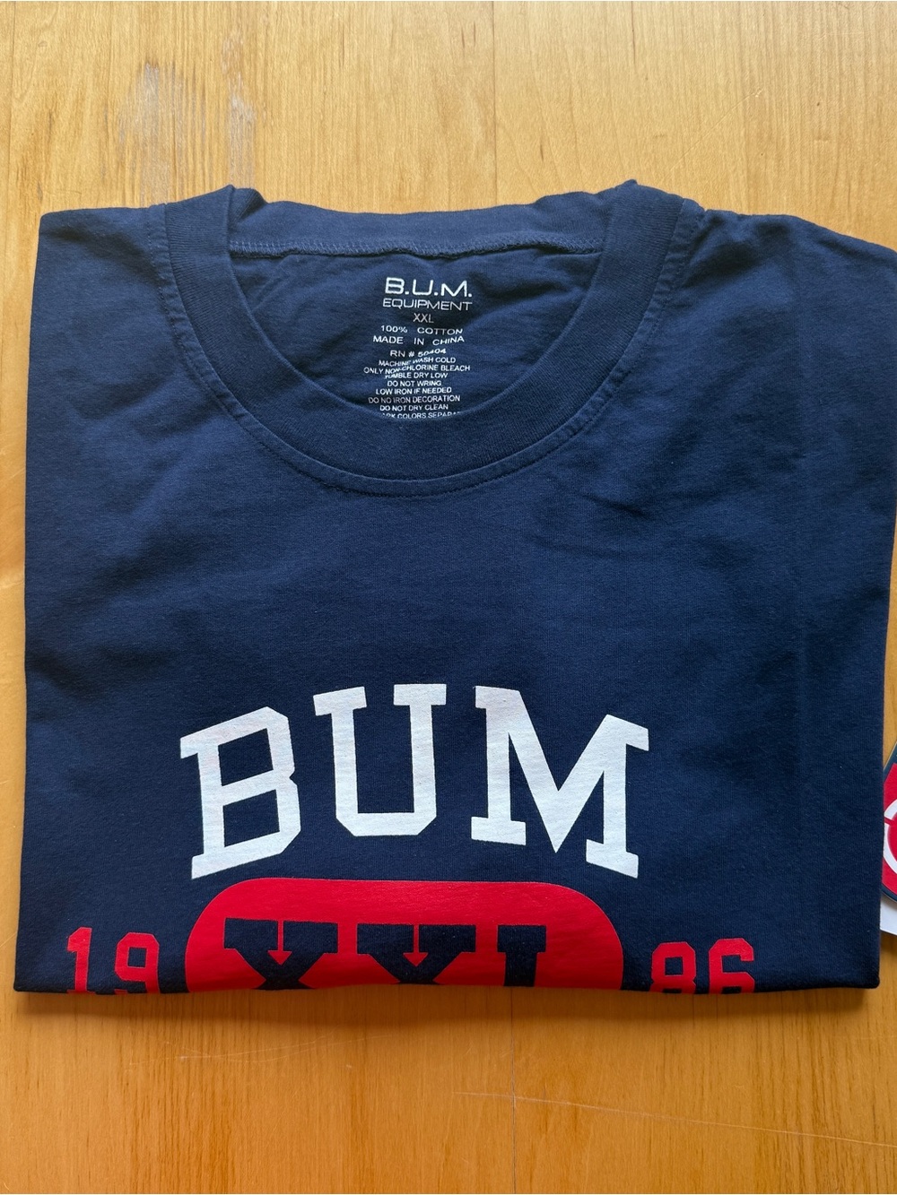 B.U.M. Equipment Athletics Graphic T-Shirt XXL Navy Blue Y2K Casual Tee